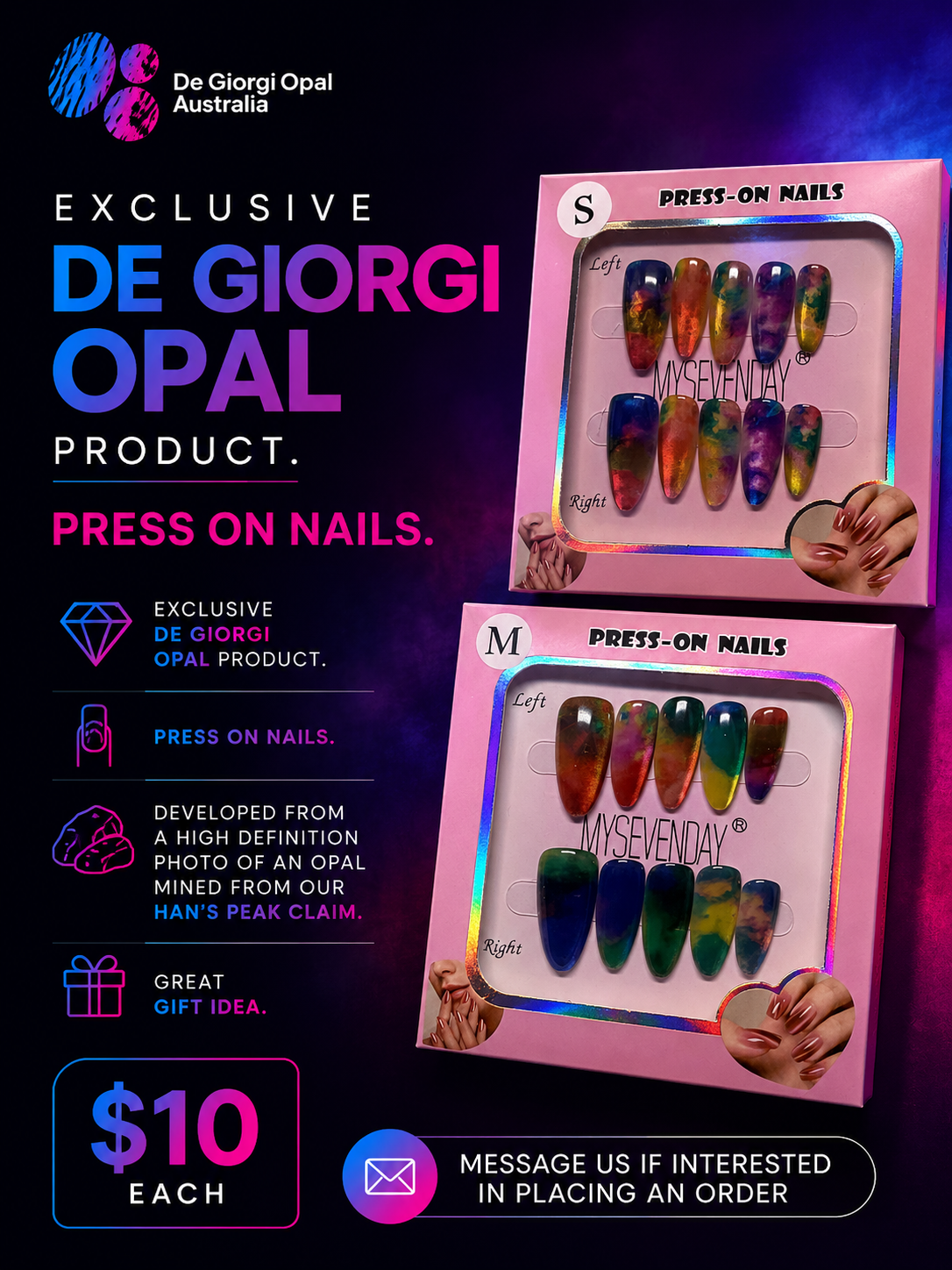 Press on Opal nails